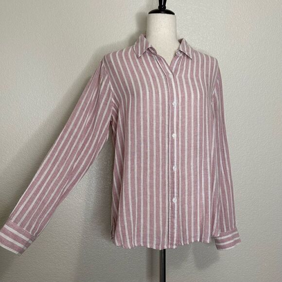 Rails Linen Blend Sydney Stripe Button Down Shirt - Picture 3 of 13